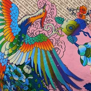 JOHNNY WAS BEAUTIFUL FLOWER COTTON SHORT SLEEVE TUNIC